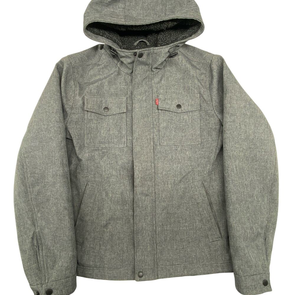 Levi's Mens Sherpa Lined Softshell Jacket Hooded RN54163 Size Medium